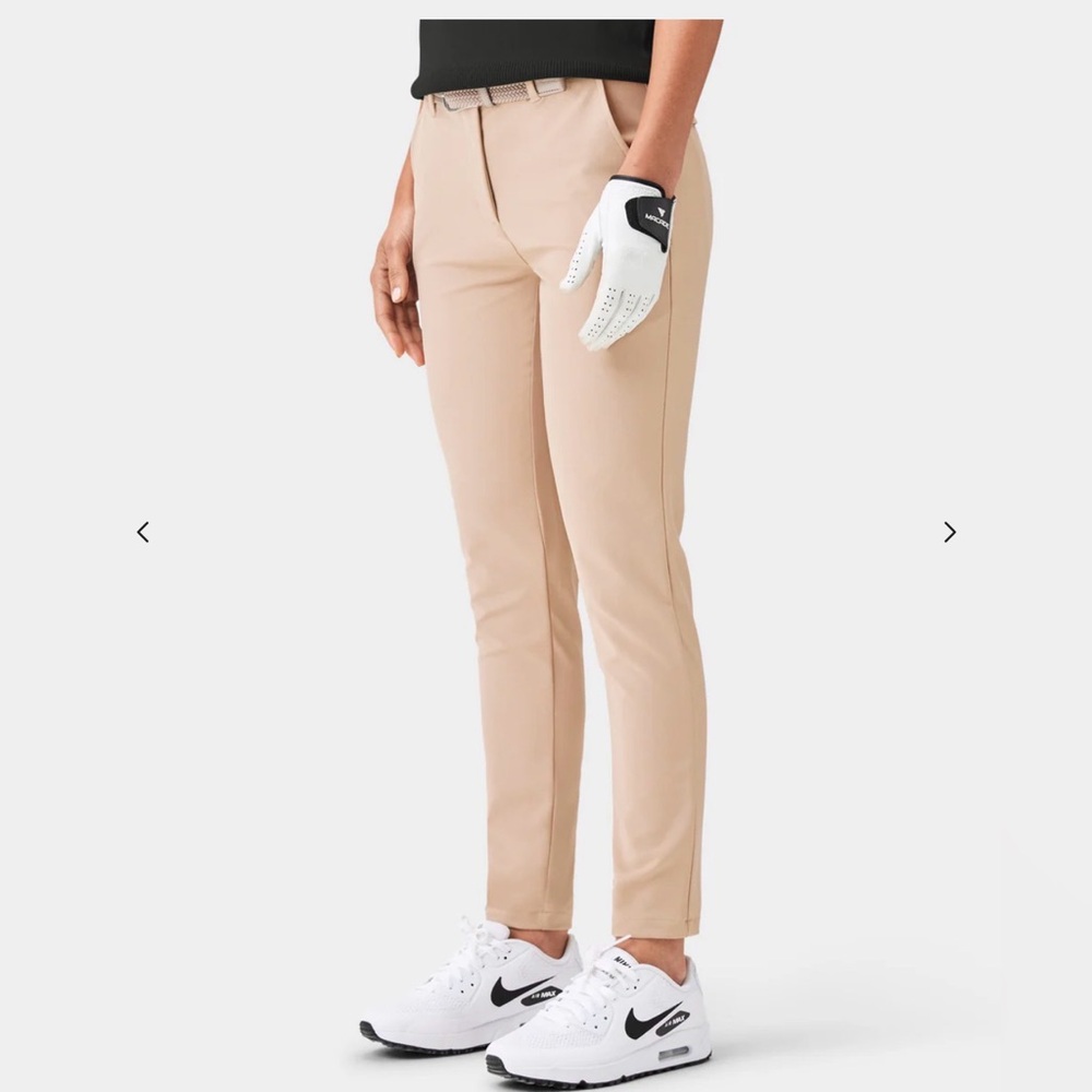 Tailored High-Rise Slim Golf Pants - Beige